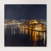 Harbour op Malta verlicht 's nachts Legpuzzel (Verticaal)