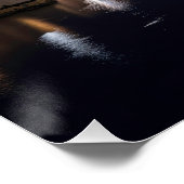 Harbour op Malta verlicht 's nachts Perfect Poster (Hoek)
