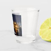 Harbour op Malta verlicht 's nachts Shot Glas (Rechts)