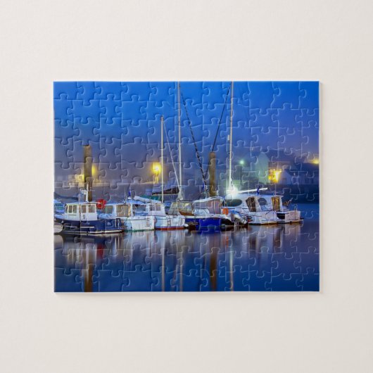 Harbour Port Boats Yachts Ocean Zee Reflections Legpuzzel (Horizontaal)