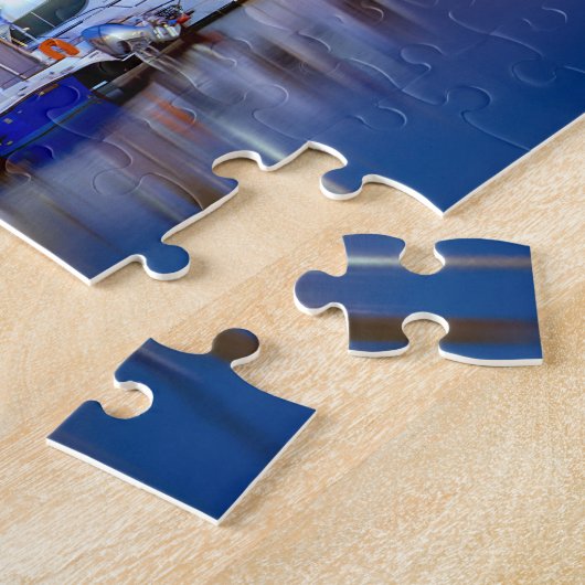 Harbour Port Boats Yachts Ocean Zee Reflections Legpuzzel (Zijkant)