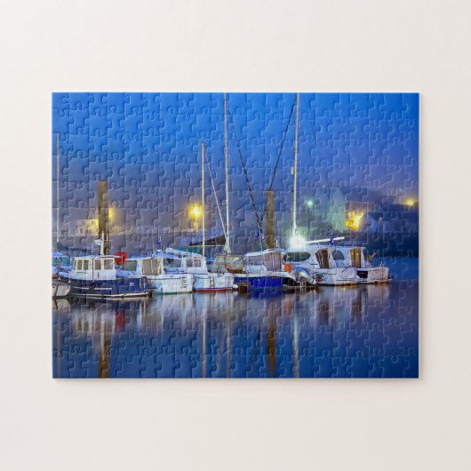 Harbour Port Boats Yachts Ocean Zee Reflections Legpuzzel (Horizontaal)
