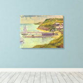 Harbour Port-en-Bessin High Tide van Georges Seura Canvas Afdruk (Insitu (Houten vloer))