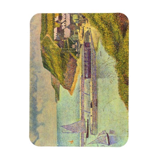 Harbour Port-en-Bessin High Tide van Georges Seura Magneet (Verticaal)