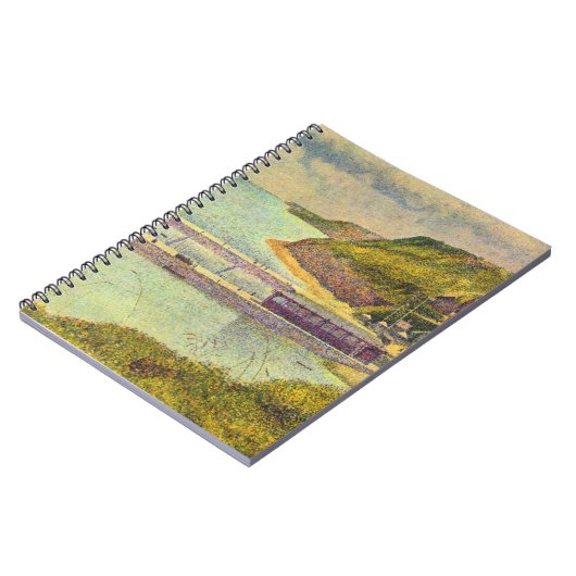 Harbour Port-en-Bessin High Tide van Georges Seura Notitieboek (Linkerzijde)