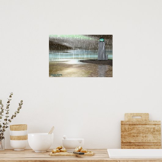 Harbour Rain Poster (Keuken)