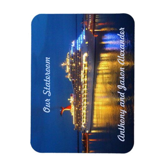 Harbour Reflections sml. Stateroom deurmarkeringsm Magneet (Verticaal)