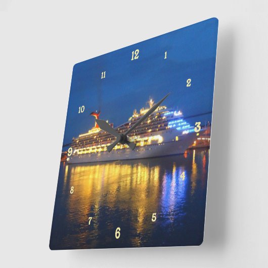 Harbour Reflections Vierkante Klok (Hoek)