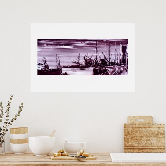 Harbour 's nachts poster (Keuken)