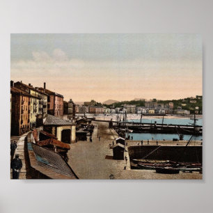 Harbour, San Sebastian, Spanje Fotochrom Poster