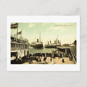 Harbour Scene, Detroit, Michigan Briefkaart