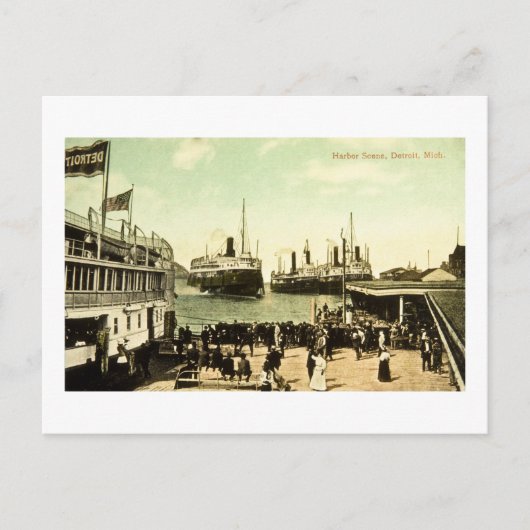 Harbour Scene, Detroit, Michigan Briefkaart (Voorkant)