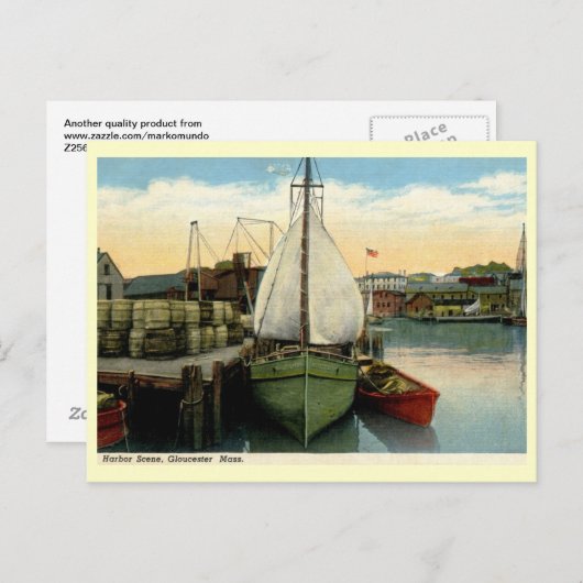 Harbour Scene, Gloucester, MA  Briefkaart (Voorkant / Achterkant)