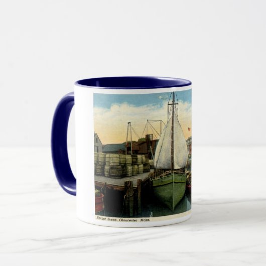 Harbour Scene, Gloucester, MA  Mok (Voorkant links)