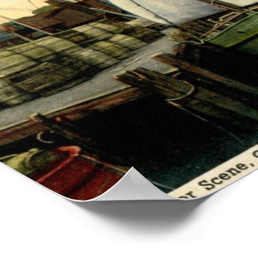 Harbour Scene, Gloucester, MA  Poster (Hoek)