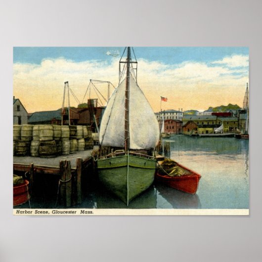 Harbour Scene, Gloucester, MA Poster (Voorkant)