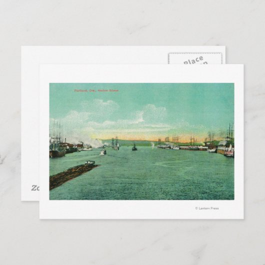 Harbour Scene in Portland, Oregon 2 Briefkaart (Voorkant / Achterkant)