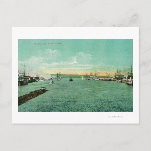 Harbour Scene in Portland, Oregon 2 Briefkaart (Voorkant)