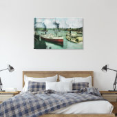 Harbour-scène in Portland, Oregon Canvas Afdruk (Insitu (Slaapkamer))