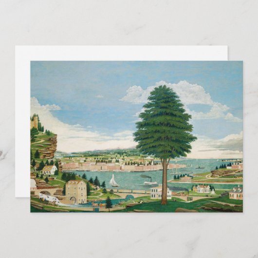 Harbour Scene met Kasteel | Jurgan Frederick Huge (Voorkant / Achterkant)