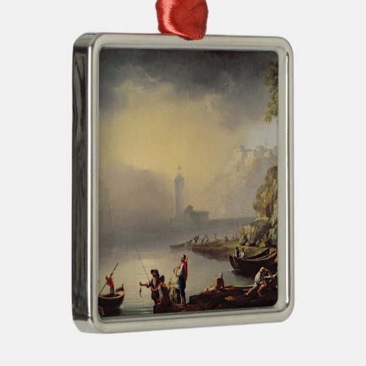Harbour Scene Metalen Ornament (Rechts)