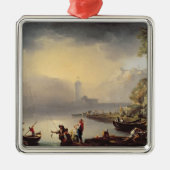 Harbour Scene Metalen Ornament (Voorkant)