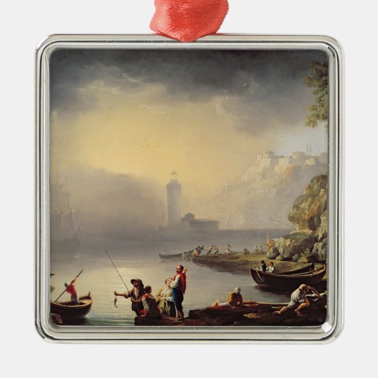 Harbour Scene Metalen Ornament (Voorkant)