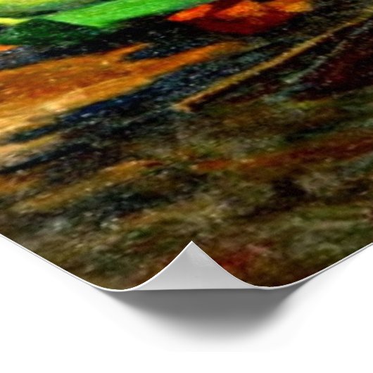 Harbour Scene uit Rapallo; Paul Fischer schilderij Poster (Hoek)