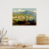 Harbour Scene uit Rapallo; Paul Fischer schilderij Poster (Keuken)