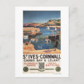 Harbour Scene with Girl and Gulls Railway Briefkaart (Voorkant)