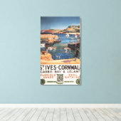 Harbour Scene with Girl and Gulls Railway Canvas Afdruk (Insitu (Houten vloer))