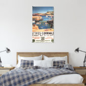 Harbour Scene with Girl and Gulls Railway Canvas Afdruk (Insitu (Slaapkamer))