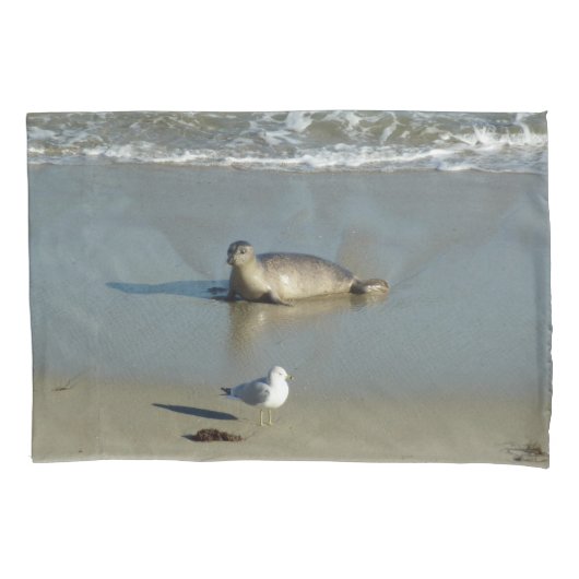 Harbour Seal in La Jolla California Kussensloop (Voorkant)