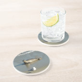 Harbour Seal in La Jolla California Zandsteen Onderzetter (Zijkant)