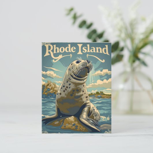 Harbour Seal Rhode Island Briefkaart (Staand voorkant)