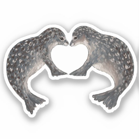 Harbour Seal Vinyl Sticker (Voorkant)