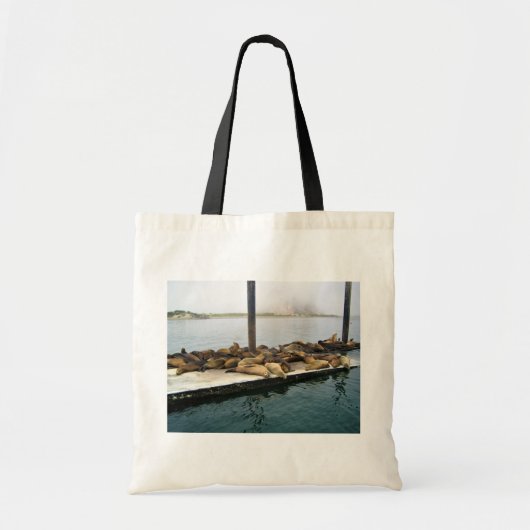Harbour Seals, Morro Bay, Californië Tote Bag (Voorkant)
