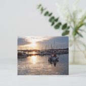 Harbour sunset briefkaart (Staand voorkant)