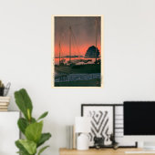 Harbour Sunset door Kawase Hasui Poster (Thuiskantoor)