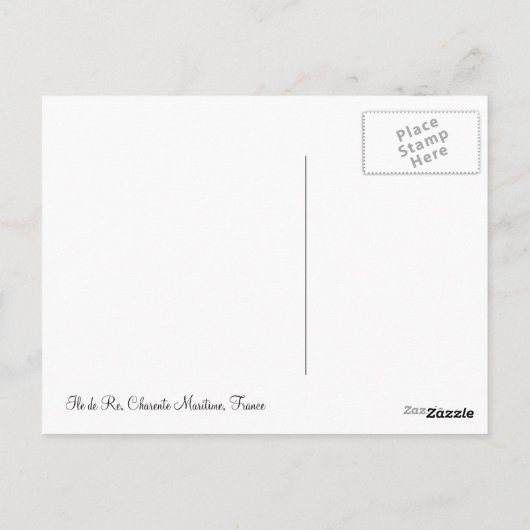 Harbour te Ile de Re, Frankrijk Briefkaart (Achterkant)