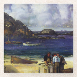 Harbour te Monhegan - George Bellows - 1913 Glazen Onderzetter