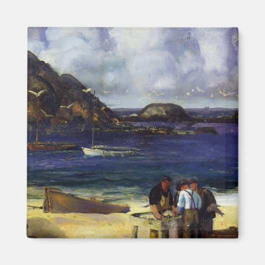 Harbour te Monhegan - George Bellows - 1913 Magneet (Voorkant)