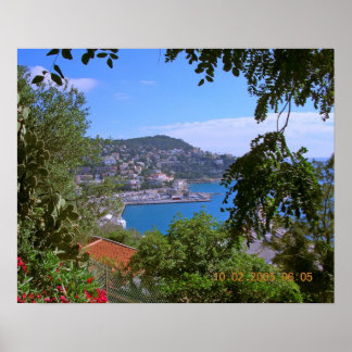 Harbour te Nice, Frankrijk Poster