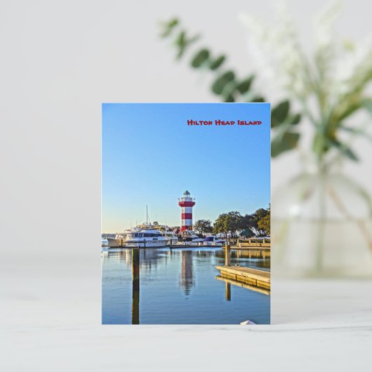 Harbour Town Lighthouse - Hilton Head Island SC Briefkaart (Staand voorkant)