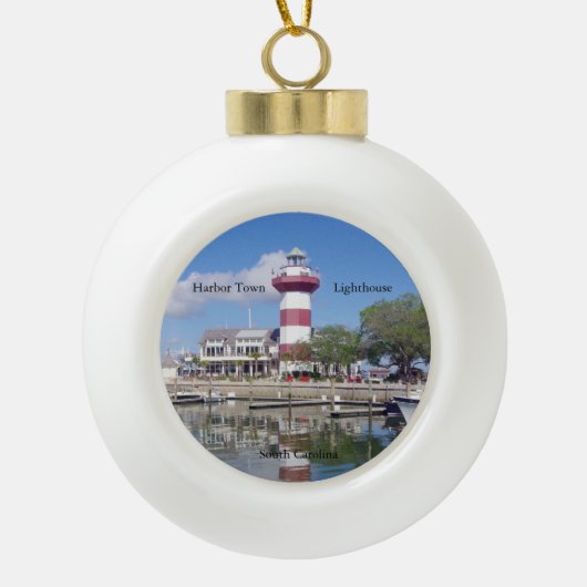 Harbour Town Vuurtoren bal ornament (Voorkant)