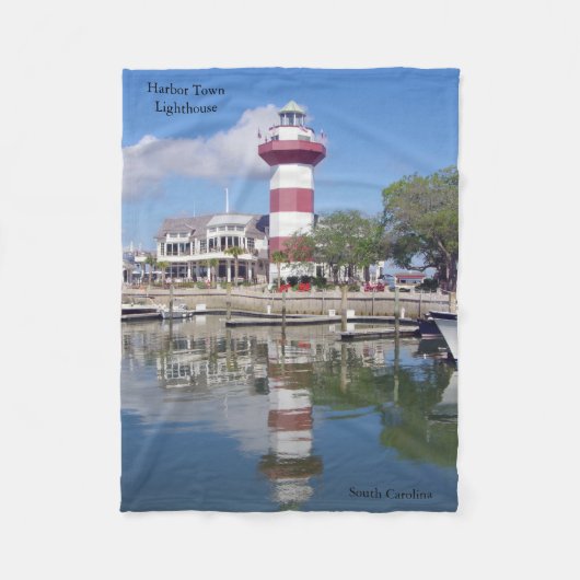 Harbour Town Vuurtoren fleece deken (Voorkant)