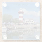 Harbour Town vuurtoren glas onderzetter (Achterkant)