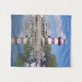 Harbour Town Vuurtoren wandtapijt Wandkleed (Voorkant (horizontaal))