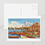 Harbour Uitzicht in Provincetown, Vintage van Mass Briefkaart (Voorkant / Achterkant)