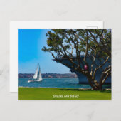 Harbour Uitzichten - Sailing San Diego Briefkaart (Voorkant / Achterkant)